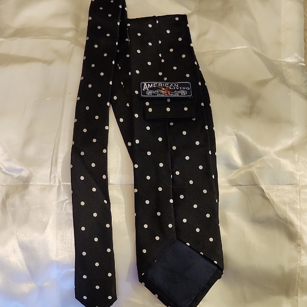 American Living Black and White Polka Dot Tie - Picture 2 of 4